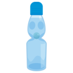 瓶ラムネのイラスト（青）