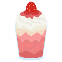 ストロベリーのフローズンドリンクのイラスト