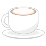 ホットカフェラテのイラスト