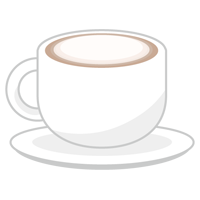 ホットカフェラテのイラスト