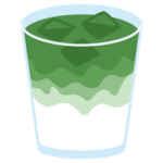 アイス抹茶ラテのイラスト