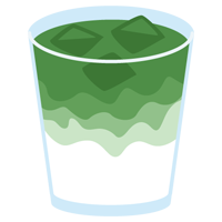アイス抹茶ラテのイラスト