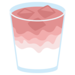 アイス苺ラテのイラスト