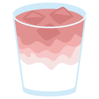 アイス苺ラテのイラスト