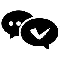 相談のアイコンのイラスト（白黒）