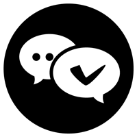 相談のアイコンのイラスト（黒・丸）1