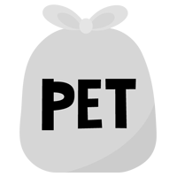 ペットボトルごみのアイコンイラスト（文字黒）2