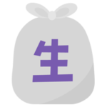 生ごみのアイコンイラスト（文字紫）2