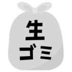 生ごみのアイコンイラスト（文字黒）1