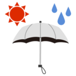 日傘・雨傘（折り畳み傘）のイラスト1