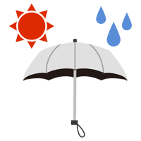 日傘・雨傘（折り畳み傘）のイラスト1