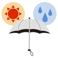 日傘・雨傘（折り畳み傘）のイラスト2