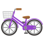 紫色の自転車のイラスト