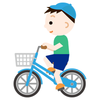 自転車に乗る男の子のイラスト1