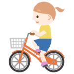 自転車に乗る女の子のイラスト1