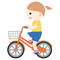 自転車に乗る女の子のイラスト1