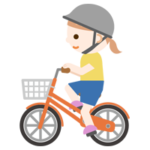 自転車に乗る女の子のイラスト2