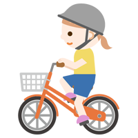 自転車に乗る女の子のイラスト2