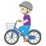 自転車に乗る若い男性のイラスト3