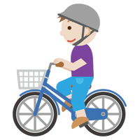 自転車に乗る若い男性のイラスト3