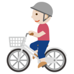 自転車に乗る若い男性のイラスト4