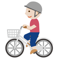 自転車に乗る若い男性のイラスト4