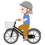 自転車に乗る若い女性のイラスト4