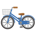 青色の自転車のイラスト