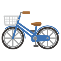 青色の自転車のイラスト