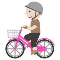 自転車に乗る高齢者の男性のイラスト2
