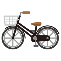 黒色の自転車のイラスト