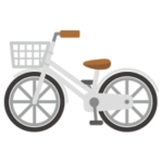 白色の自転車のイラスト