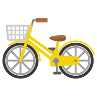 黄色の自転車のイラスト