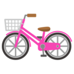 ピンク色の自転車のイラスト