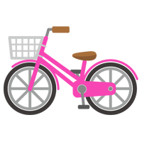 ピンク色の自転車のイラスト