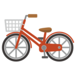 赤色の自転車のイラスト