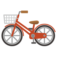 赤色の自転車のイラスト