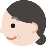 中年の女性の横顔のイラスト