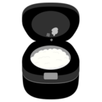 炊飯器のイラスト（黒）3