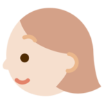 若い女性の横顔のイラスト