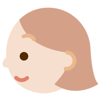 若い女性の横顔のイラスト