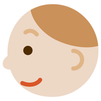 若い男性の横顔のイラスト