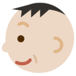 中年の男性の横顔のイラスト