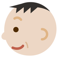 中年の男性の横顔のイラスト