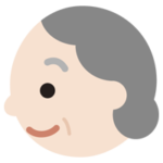 高齢者の女性の横顔のイラスト