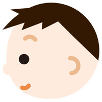 男の子の横顔のイラスト
