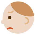 若い男性の横顔のイラスト（怒り）