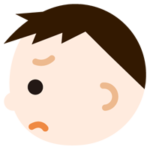 男の子の横顔のイラスト（怒り）