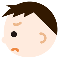 男の子の横顔のイラスト（怒り）
