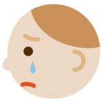 若い男性の横顔のイラスト（泣く）